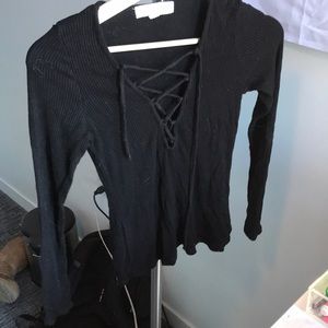 Urban outfitters lace up top